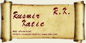 Rusmir Katić vizit kartica